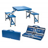 Стол алюм. складной Ecos TD-12 со скамейками в чемодане 993085