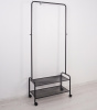 Вешалка гардеробная Валенсия 22М с двумя полками на колёсах