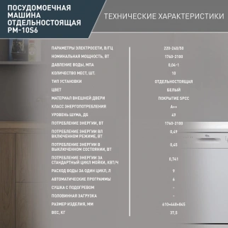 Посудомоечная машина ОАЗИС PM-10S6 фото 50372