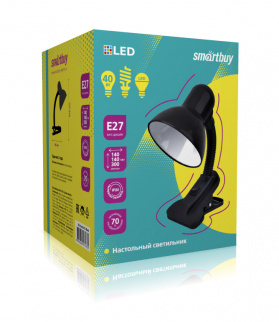 Светильник настольный SMARTBUY Е27 (SBL-DeskL01-Black) на прищепке фото 40527