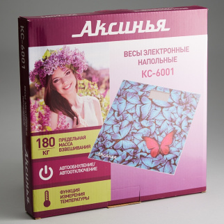 Весы напольные АКСИНЬЯ КС-6001 "Букет лаванды" фото 25073