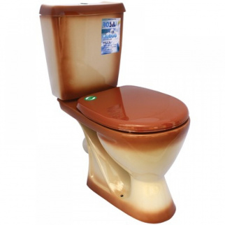 Унитаз Компакт РИО ROSA коричневый декор,гор с/кр..п/п арм 3/6 фото 47706