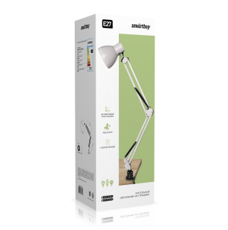 Светильник настольная SMARTBUY/Е27 (SBL-DLc-E27-w) на струбцине белый фото 40776