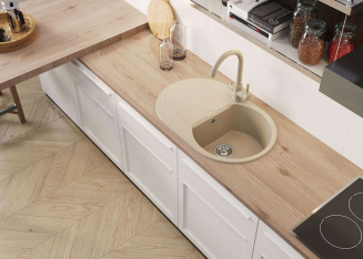 Мойка гранит. Tolero Gelcoat Ronda-760 серая (36966) фото 40211