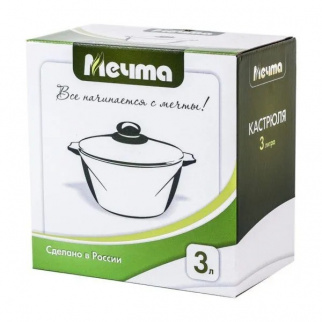 Кастрюля а/п Мечта Гранит Black, 3л с крышкой 43802 фото 36954
