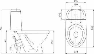 Унитаз Компакт ПРАЙМ Santeri Воротынск (+креп+арм.3/6+сид)  фото 47628