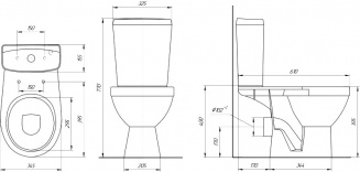 Унитаз Компакт РИО ROSA коричневый декор,гор с/кр..п/п арм 3/6 фото 47707