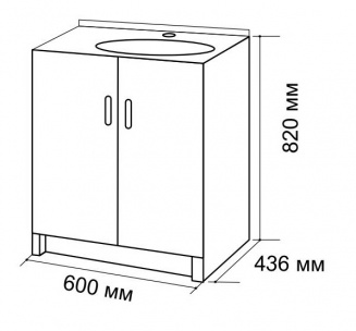 Стол под мойку - Ольха (мойка 60*50,60*60)  фото 40661