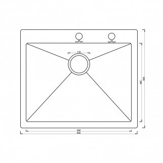 Мойка нерж. ARONA ARS 600*505 SATIN фото 43576