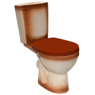 Унитаз Компакт РИО ROSA коричневый декор,гор с/кр..п/п арм 3/6 фото 47708