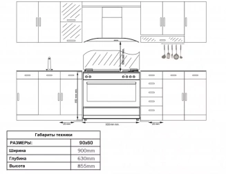 Газ.плита 4-х горел. SIMFER F96MW52001 белый,90см( газ.-эл) фото 50707