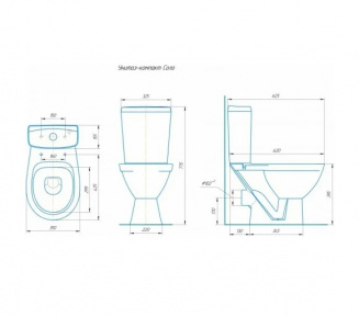 Унитаз Компакт СОЛО ROSA БЕЛ. гор.вып, с кр, ПП фото 47638