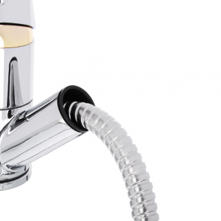 Смеситель для кухни, выдвижной излив, керам. картридж 40мм, хром, цинк, SK01-E119 СоюзКран 567-054 фото 42593