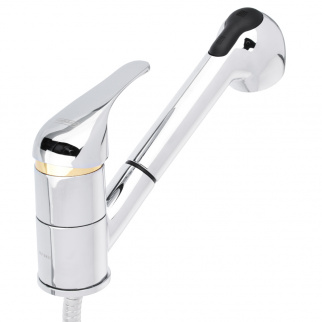 Смеситель для кухни, выдвижной излив, керам. картридж 40мм, хром, цинк, SK01-E119 СоюзКран 567-054 фото 42595