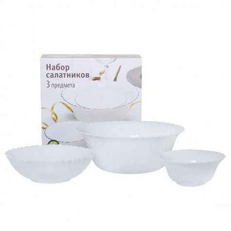 Набор салатников ст.-кер. 3пр. Blanche (H06233)