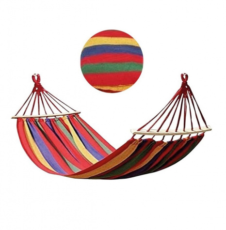 Гамак Ecos Ham-81 полотняный с деревянной планкой, р-р 200х160 см 101181