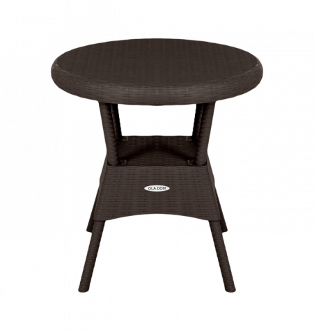 Стол пл. RATTAN круглый коричневый