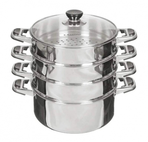 Мантоварка нерж. КАТУНЬ d24 4-х секц. КТ-244AТ 13,7л