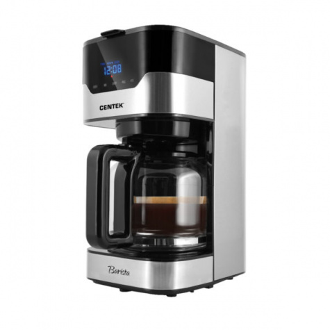 Кофеварка эл. CENTEK CT-1145 Steel /капел./900Вт,1500мл