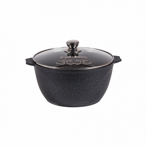 Кастрюля а/п Мечта Гранит Black, 4л с крышкой 44802