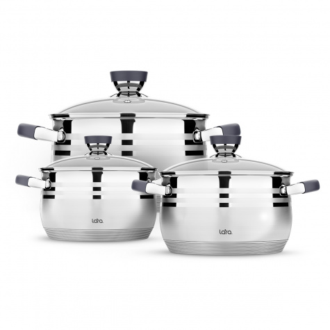 Набор нерж. LARA MERCURY LR02-121 (2.1+2.9+4.9) инд.капс.дно