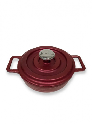 Сковорода-Омлетница а/п OMS 0.5л 14х4.2см мет. крышка (3721-Rd) красный