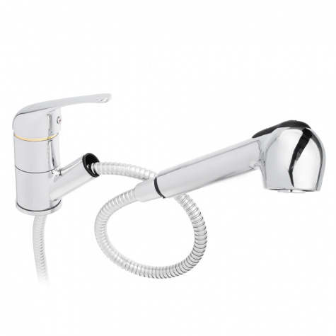 Смеситель для кухни, выдвижной излив, керам. картридж 40мм, хром, цинк, SK01-E119 СоюзКран 567-054