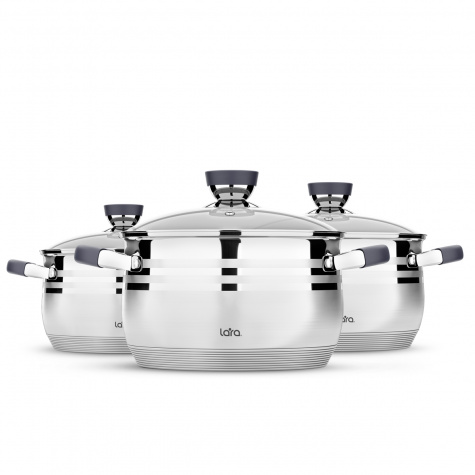 Набор нерж. LARA MERCURY LR02-120 (2.1+3.9+6.5) инд.капс.дно