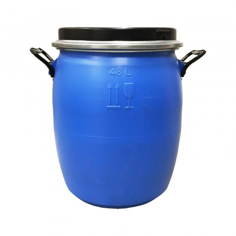 Бочка САМАРА 48л (d=400мм,h=510мм/синяя-шир.г) (4555)