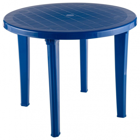 Стол пл. круглый ДИС D900 синий 