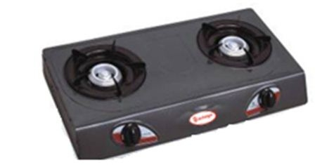 Газовая плита УМНИЦА ПГБ-2КЧ (2-х горелочная) черная