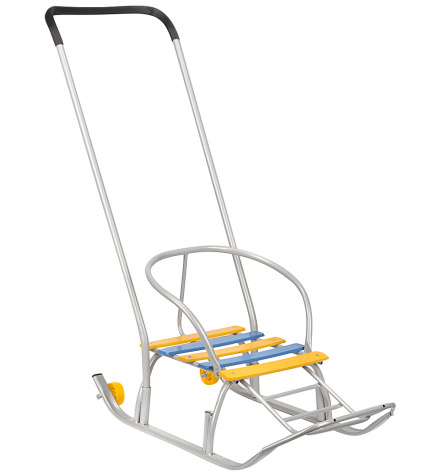 Санки "МИШУТКА-5" с роликами (5дер.реек) +толкатель (10090773)