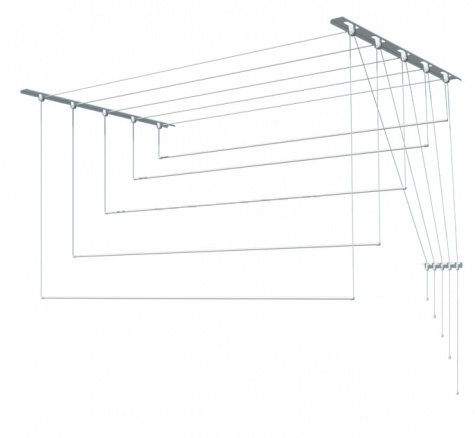 Сушилка для белья потолочная Лиана 1,6м с мет.кр.(16437)