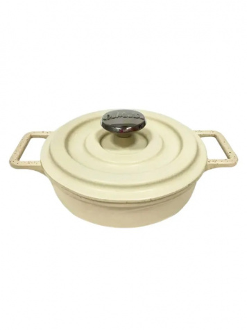 Сковорода-Омлетница а/п OMS 0.5л 14х4.2см мет. крышка (3721-IVR) айвори