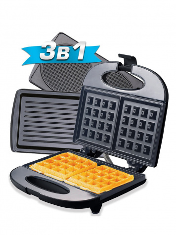 Вафельница эл.CENTEK CT-1450 (3в1) (800Вт)