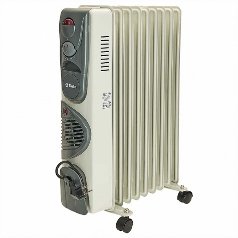 Радиатор масляный D07F-9 "DELTA", 2000 Вт, 9 секций, с вентилятором