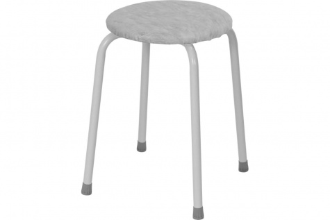 Табурет ПЕНЕК круглый крепкий серый Т266