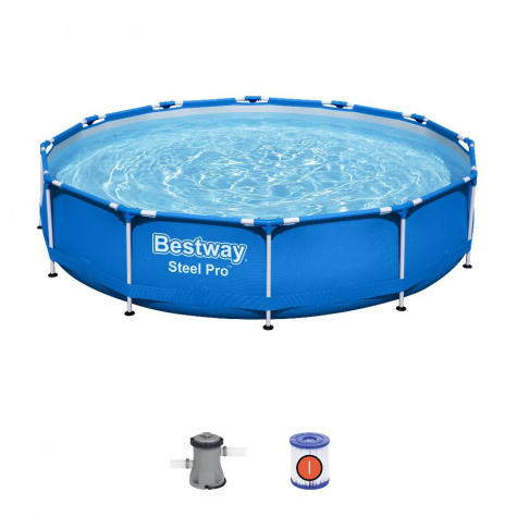 Бассейн каркасный Bestway 366*76, 6473л, фильтр-насос 56681