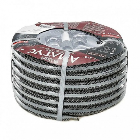 Шланг Гидроагрегат АМАТУС КЛАССПВХ-арм, D20, 3/4", 20м, 3-й слойн..сер.коннектора (бухта)