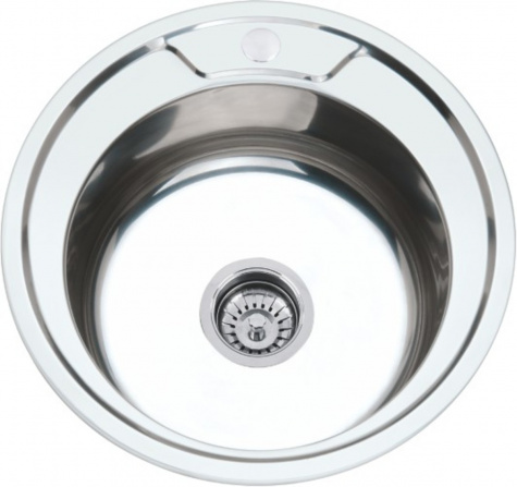 Мойка нерж. врезная MG6-49 (круглая/глянец)