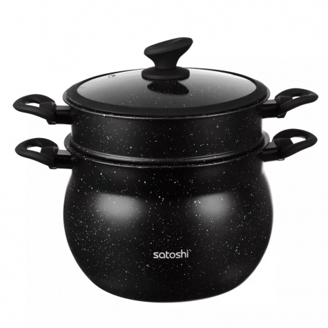 Пароварка (кускус) SATOSHI  9,0л d26см лит.ал. А/П мрамор (846-551)