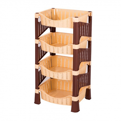 Этажерка пл. для обуви 4-секц. "Плетенка" (16028/39465)