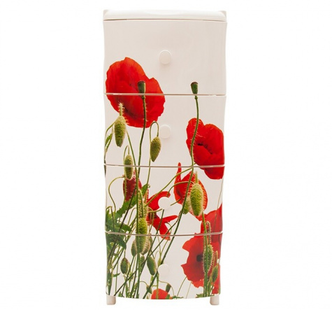 Комод пл. 4х-яр ЭЛЛАСТИК МАКИ