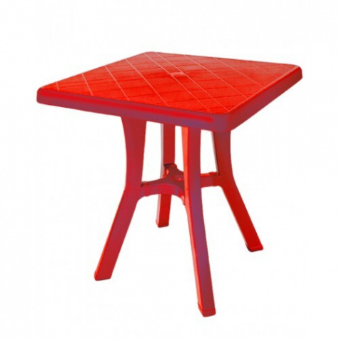 Стол пл. квадратный 70х70 ЭЛЬФ красный 