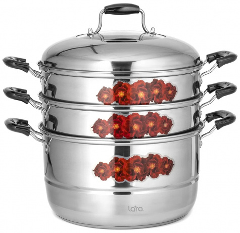 Мантоварка-пароварка LARA LR03-40 (28х31см/11л/3секц.)